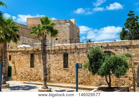 Citadel of Acre, an Ottoman fortification in Israel. Old town of Acre is a UNESCO Heritage Site