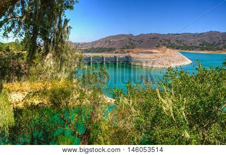 The Bradbury Dam at Lake Cachuma in Santa Barbara County - USA