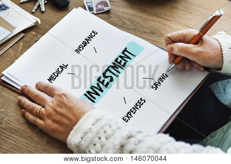 Investment Retirement Plan Diagram Concept