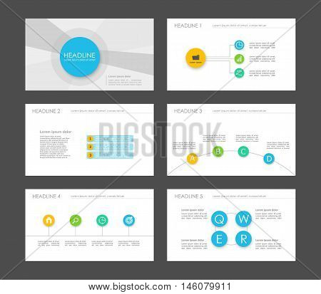 Set of color infographic elements for presentation templates. Leaflet, Annual report, book cover design. Brochure, layout, Flyer layout template design. Easy to edit.
