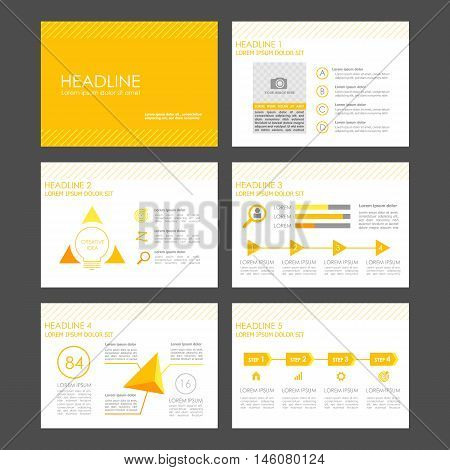 Set of color infographic elements for presentation templates. Leaflet, Annual report, book cover design. Brochure, layout, Flyer layout template design. Easy to edit.
