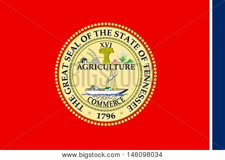 Flag of Tennessee is a state of United States.