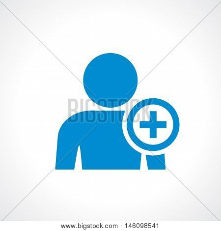 Add person to friendlist icon vector illustration isolated on white background