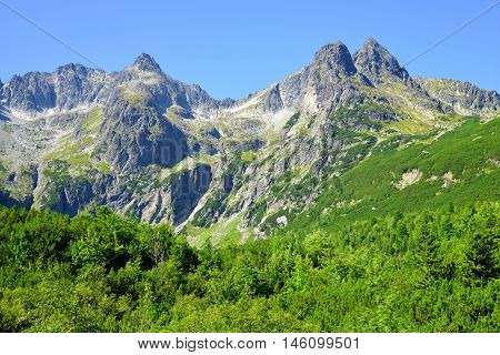Dolina Zeleneho plesa valley in High Tatra Mountains, Slovakia.