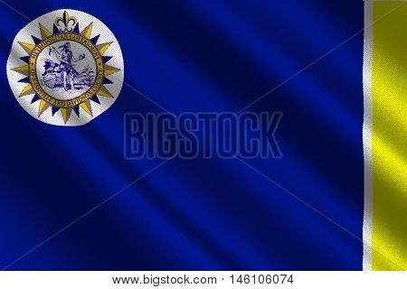 Flag of Nashville is the capital of Tennessee United States. 3D illustration