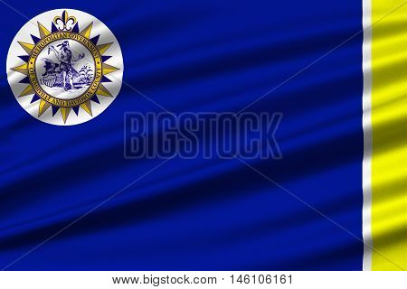 Flag of Nashville is the capital of Tennessee United States. 3D illustration