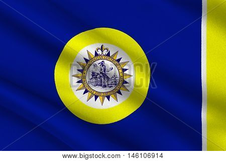 Flag of Nashville is the capital of Tennessee United States. 3D illustration
