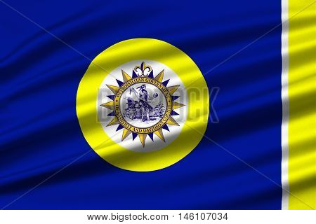 Flag of Nashville is the capital of Tennessee United States. 3D illustration