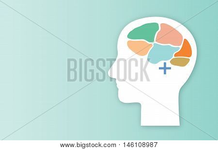 Creative and Positive Thinking concept of the human brain vector