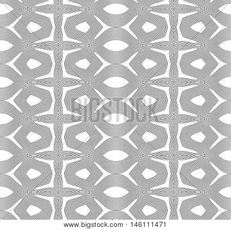 Vector seamless pattern. Modern stylish texture. Repeating geometric tiles. Monochromatic geometric pattern