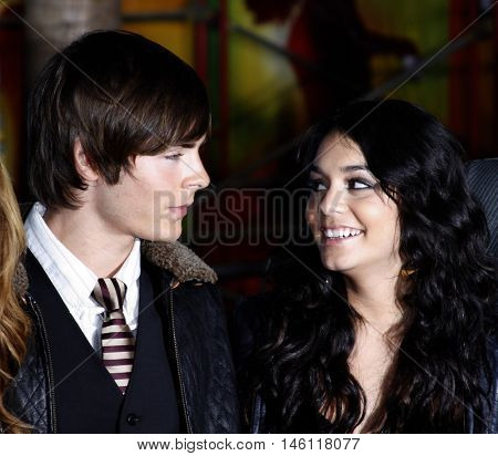 Zac Efron and Vanessa Hudgens at the DVD Release premiere of 