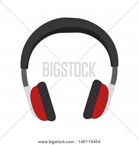 head audio portable headphone. sound gadget equipment. vector illustration