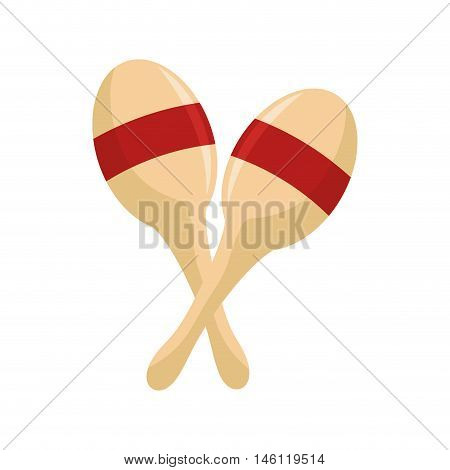 maracas musical instrument. music audio object. vector illustration