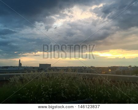 Stormclouds And Sunset