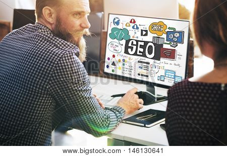 SEO Content Search Engine Optimization Concept
