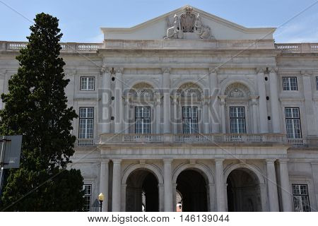 Palace of Ajuda in Lisbon, Portugal, in Europe