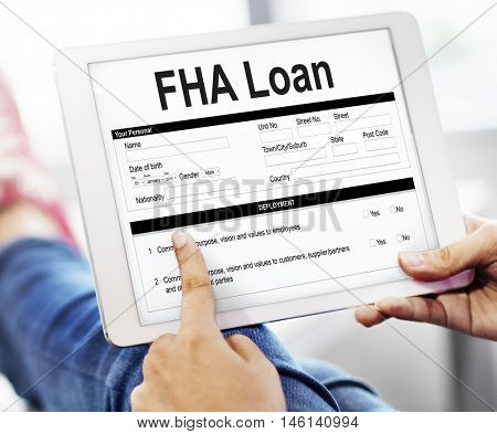 FHA Loan Borrower Document Questionaire Concept