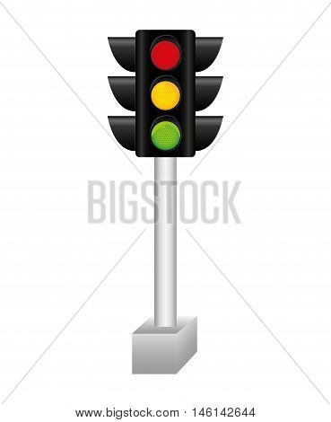 semaphore traffic light isolated icon vector illustration design