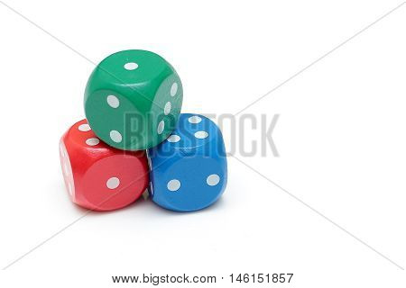 Dice concept for business risk chance good luck or gambling