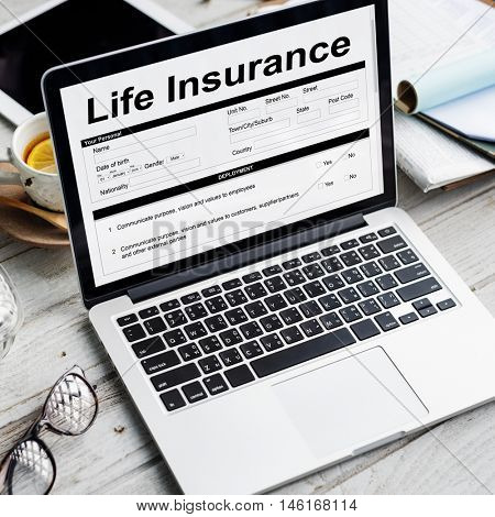Life Insurance Policy Terms of Use Concept