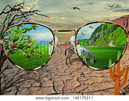 Yuo see the world through rose-colored glasses.
