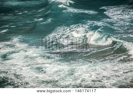 Mediterranean sea in the coast of Colliure in France Europe