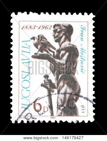 YUGOSLAVIA - CIRCA 1983 : Cancelled postage stamp printed by Yugoslavia, that shows sculpture by Ivan Mestrovic.