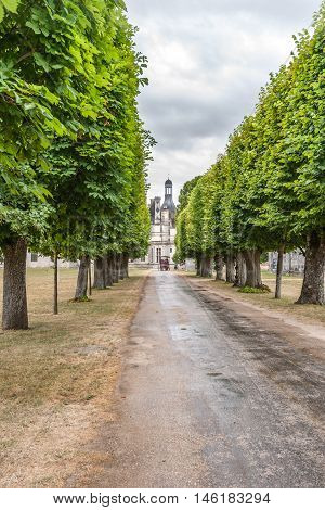 Details from Chateau de Chambord royal medieval castle. Loire Valley France Europe. Unesco heritage site.