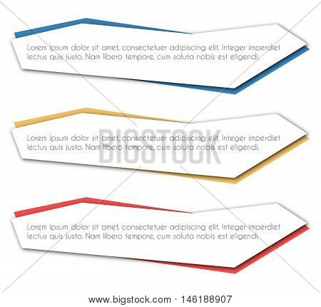 Design Elements with Place for Your Text. Isolated vector illustration webdesign modern template.