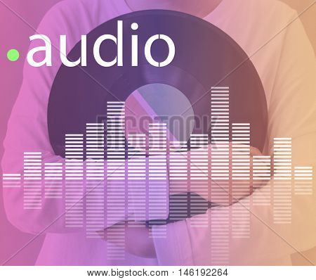 Audio Digital Equalizer Music Tunes Sound Wave Graphic Concept