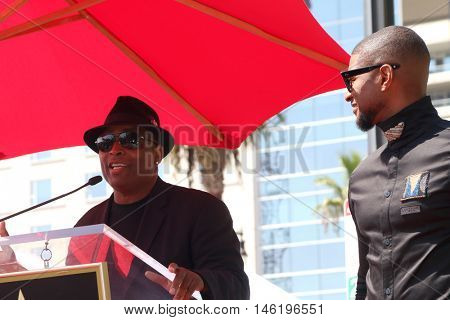 LOS ANGELES - SEP 7:  Terry Lewis, aka Jimmy Jam, Usher Raymond at the Usher Honored With a Star On The Hollywood Walk Of Fame at the Eastown on September 7, 2016 in Los Angeles, CA