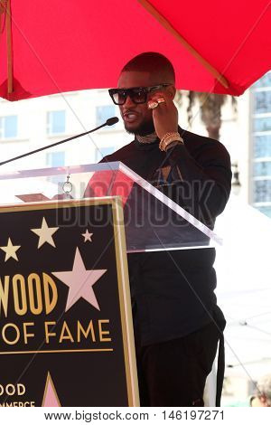 LOS ANGELES - SEP 7:  Usher Raymond at the Usher Honored With a Star On The Hollywood Walk Of Fame at the Eastown on September 7, 2016 in Los Angeles, CA