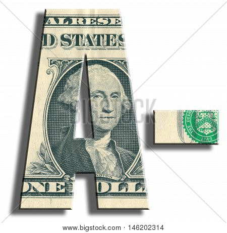 A- Credit Rating. Us Dollar Texture.
