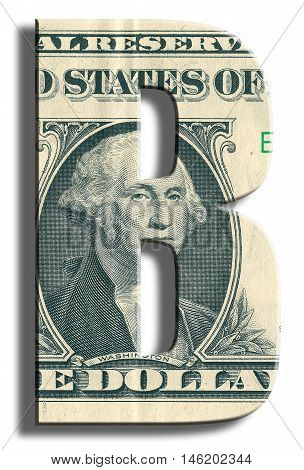 B Credit Rating. Us Dollar Texture.