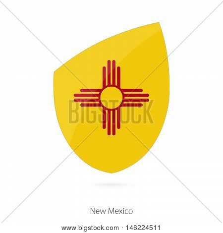 Flag of New Mexico in the style of Rugby icon. Vector Illustration.