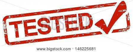 Red Stamp With Text Tested