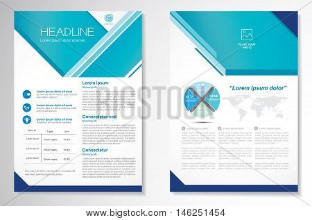 Vector Brochure Flyer design Layout template size A4 Front page and back page infographics. Easy to use and edit.