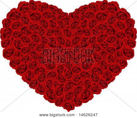Corazón de rosas