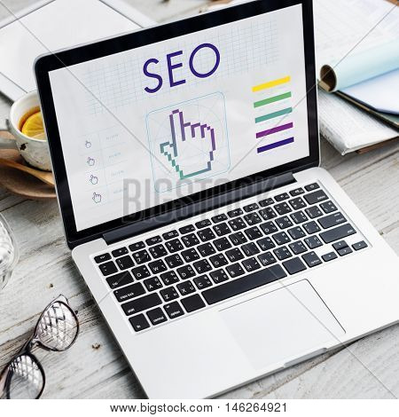 Seo Links Webinar Hand Cyberspace Concept