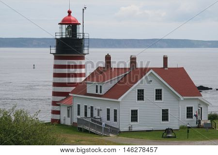 West Quoddy Head Lighthouse in Lubec, Maine