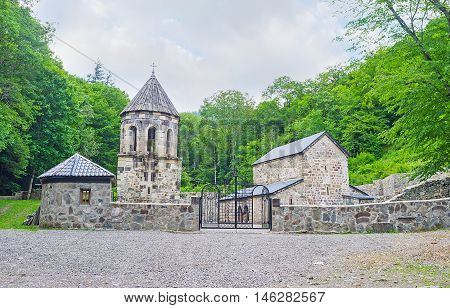 The Chitakhevi St. George's Monastery located in Borjomi valley among the green forest that's why it's also famous as the Green Monastery Georgia.