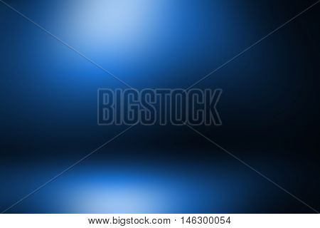 Empty room studio dark blue gradient background / used for display your product or background