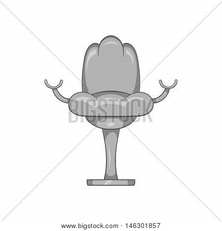 Gynecological chair icon in black monochrome style isolated on white background. Gynecology symbol vector illustration