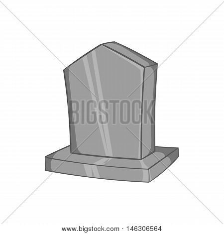 Sepulchral monument icon in black monochrome style isolated on white background. Death symbol vector illustration