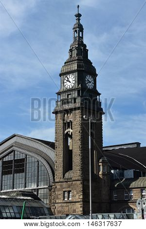 HAMBURG, GERMANY - AUG 25: Hauptbahnhof in Hamburg, Germany, as seen on Aug 25, 2016. It is the main railway station in the city, the busiest in the country and the second busiest in Europe.
