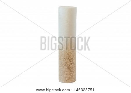 Cartridges For Water Filter Isolated On White Background, Used Water Filter