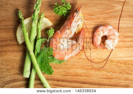 Shrimps. Prawns isolated on a White Background. Seafood rawfood