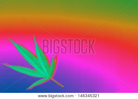Unique colorful ganja hemp background or image