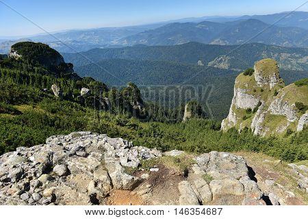 Mountain Landscape. Ceahlau Mountains, Eastern Carpathians, Romania