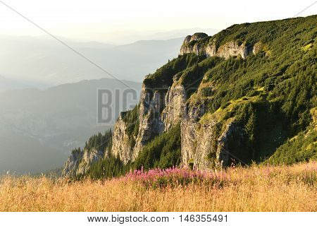 Mountain Landscape. Ceahlau Mountains, Eastern Carpathians, Romania